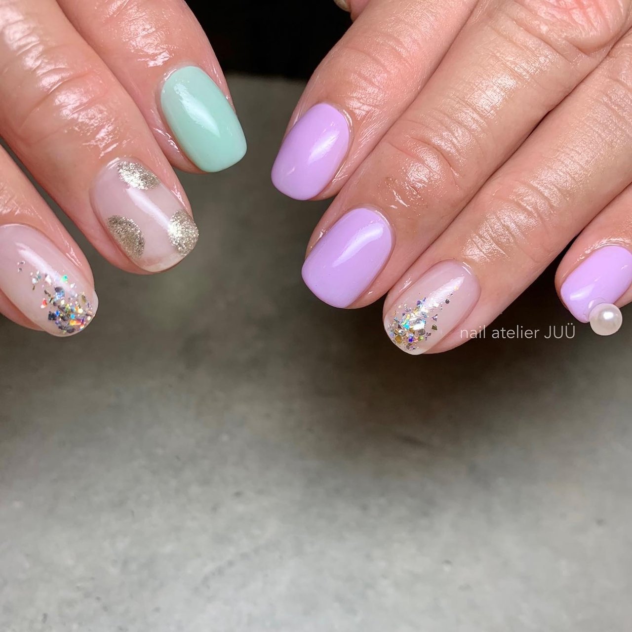 冬 オールシーズン 成人式 女子会 ラメ Nail Atelier Juu ジュー のネイルデザイン No ネイルブック