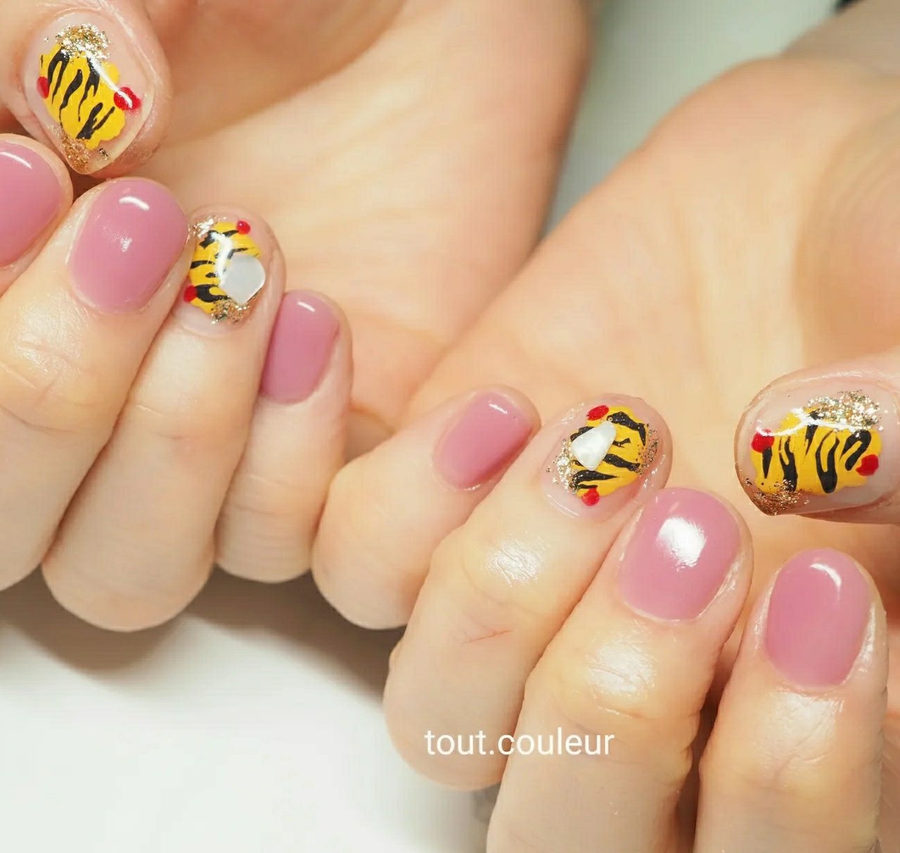 オールシーズン お正月 ハンド シンプル アニマル柄 Tout1845のネイルデザイン No ネイルブック