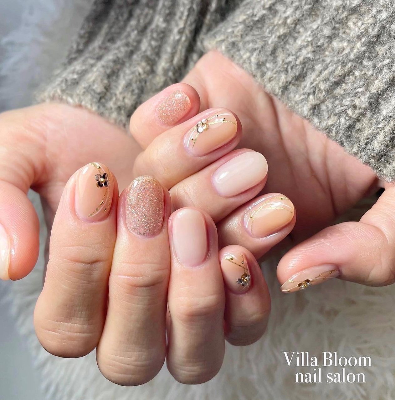 冬 お正月 成人式 ブライダル ハンド Villa Bloom Nail Salonのネイルデザイン No ネイルブック