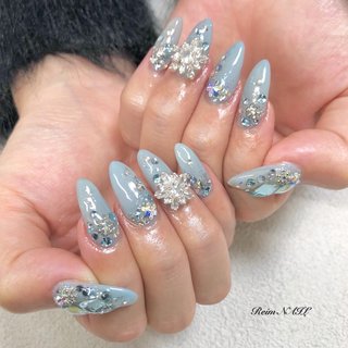 キラキラ冬ネイルのネイルデザイン ネイルブック