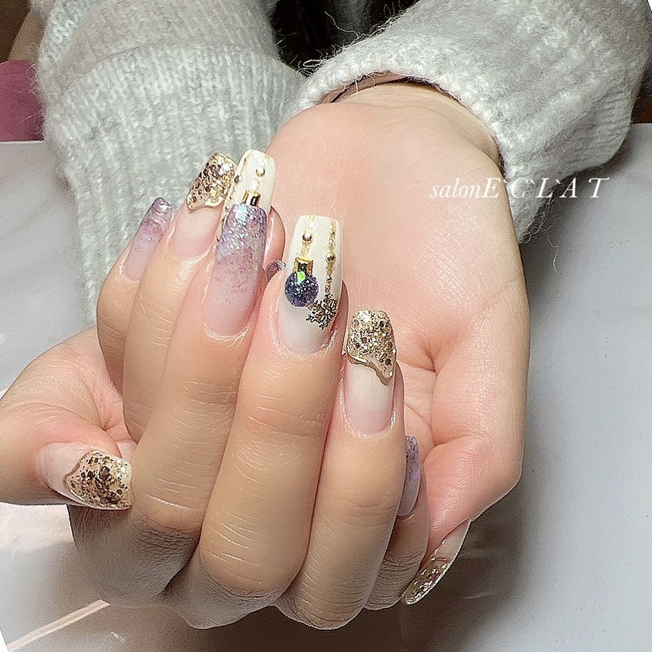 冬 クリスマス パーティー 女子会 ハンド Mikaのネイルデザイン No ネイルブック