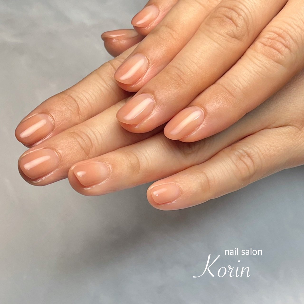 オールシーズン ハンド グラデーション ショート ベージュ Nail Salon Korinのネイルデザイン No ネイルブック