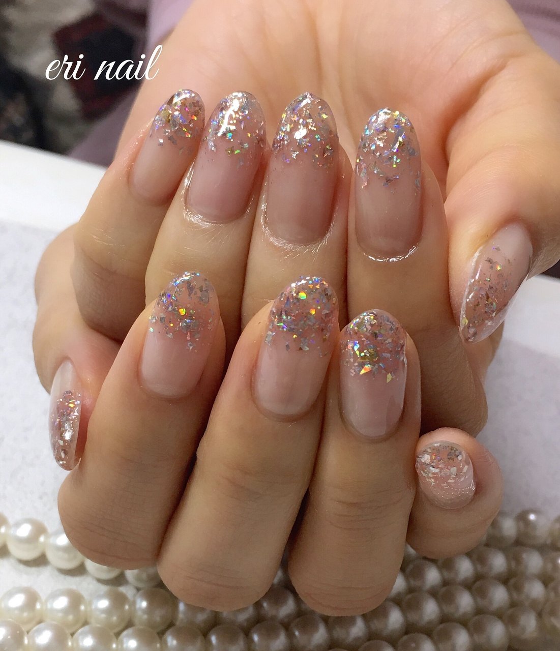 オールシーズン ハンド グラデーション ラメ ジェルネイル 名古屋市天白区 自宅ネイルサロン Eri Nailのネイル デザイン No ネイルブック