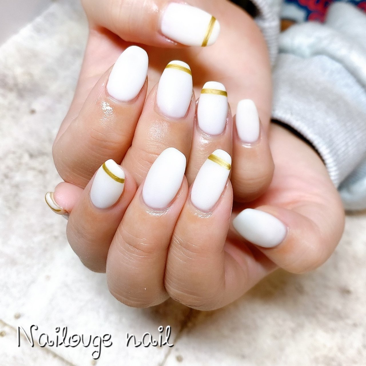 冬 オールシーズン ハンド シンプル マット Nailsalon Nailougeのネイルデザイン No ネイルブック