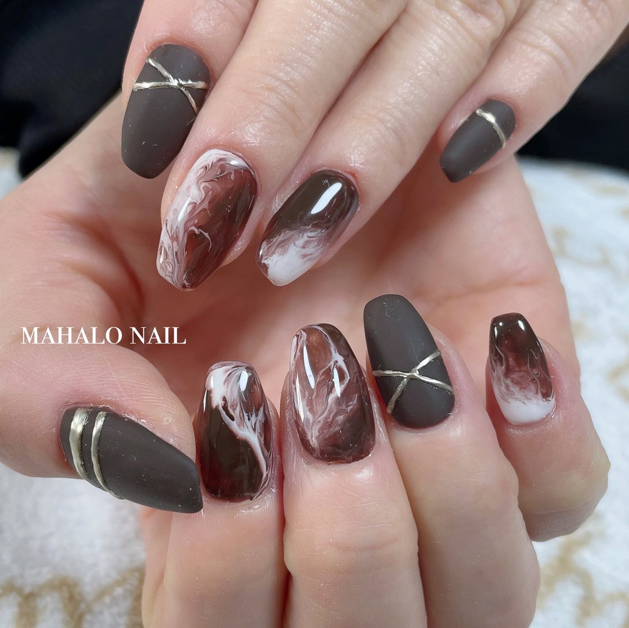 ブラウン Mahalo Nailのネイルデザイン No ネイルブック