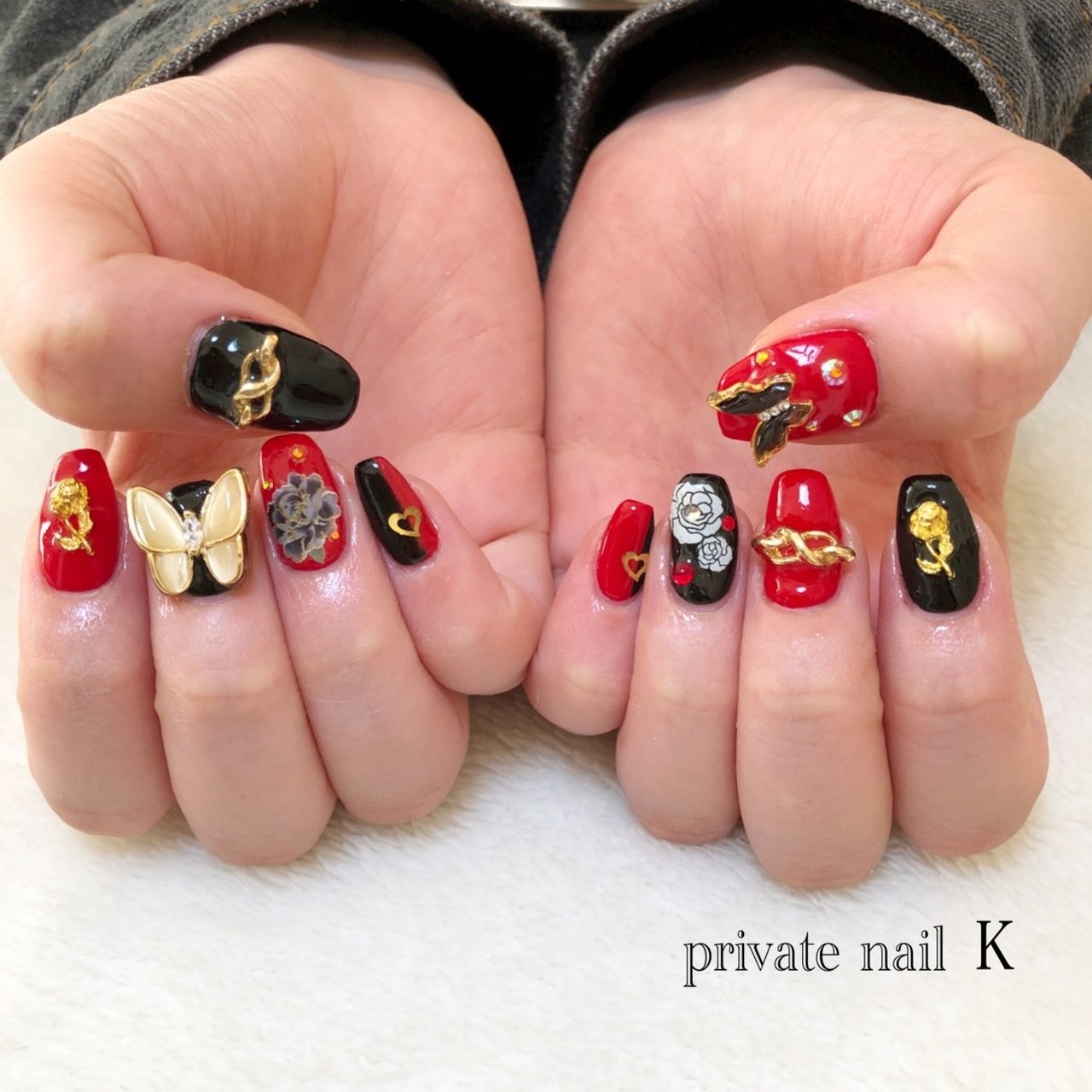 成人式 ハンド ワンカラー デコ ミディアム Nailkのネイルデザイン No ネイルブック