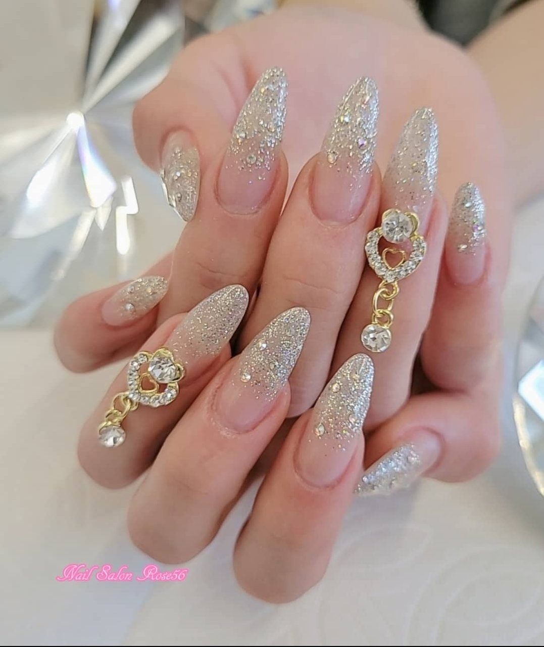 オールシーズン ハンド グラデーション ラメ ロング Nail Salon Rose 56のネイルデザイン No ネイルブック