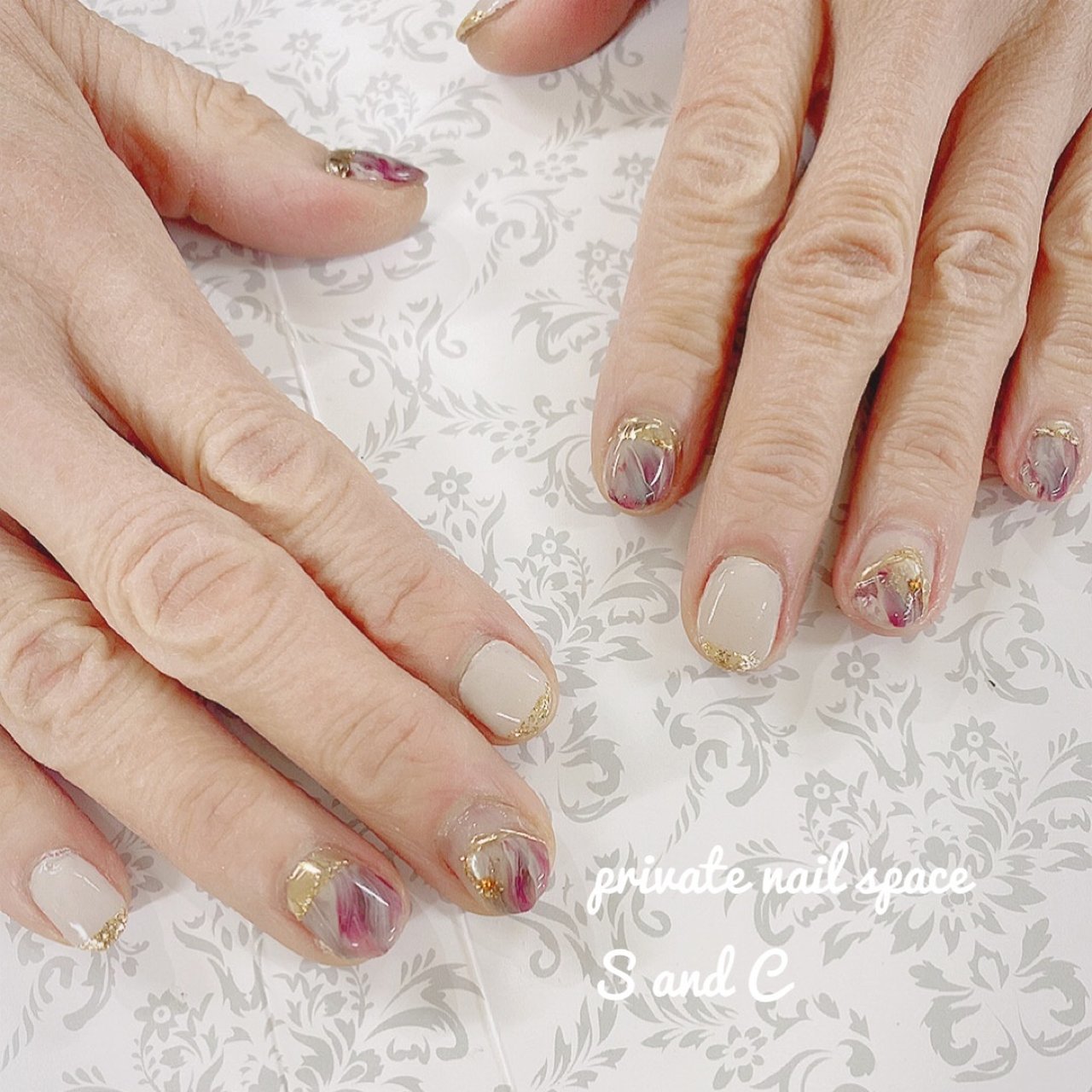 秋 冬 バレンタイン オフィス ハンド Private Nail Space S And Cのネイルデザイン No ネイルブック