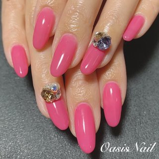 ピンク ビビッドのネイルデザイン ネイルブック