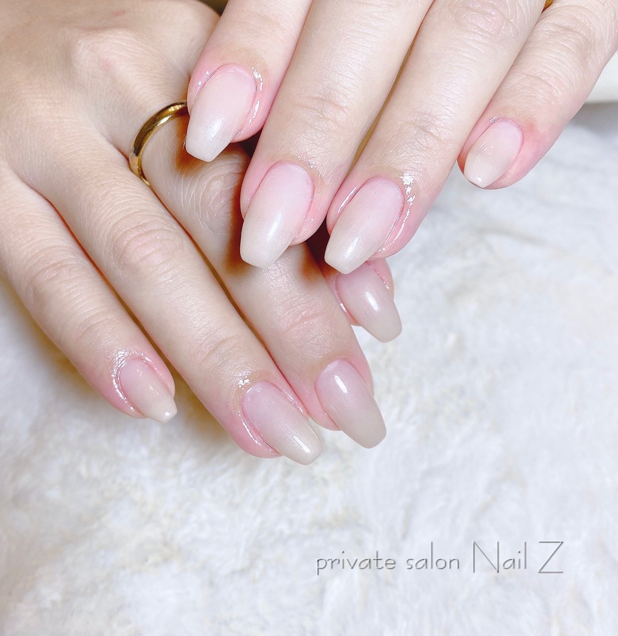 ハンド グラデーション ロング ベージュ ジェルネイル Nail Z ネイルジー のネイルデザイン No ネイルブック
