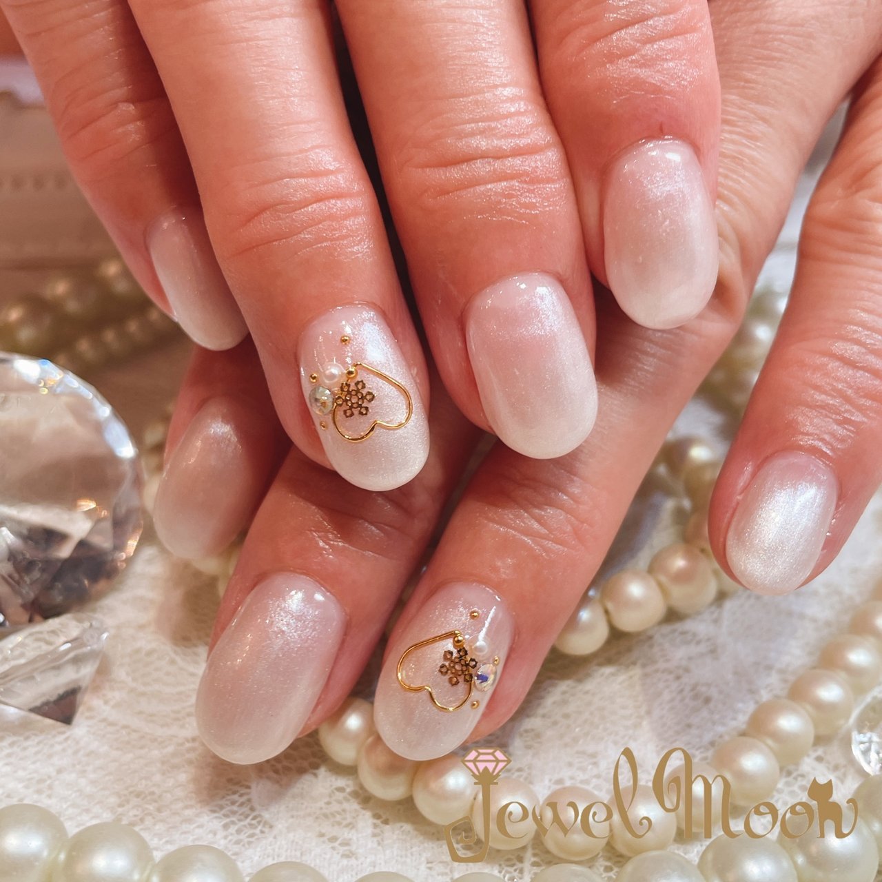 冬 お正月 クリスマス オフィス ハンド Jewel By Lipsのネイルデザイン No ネイルブック