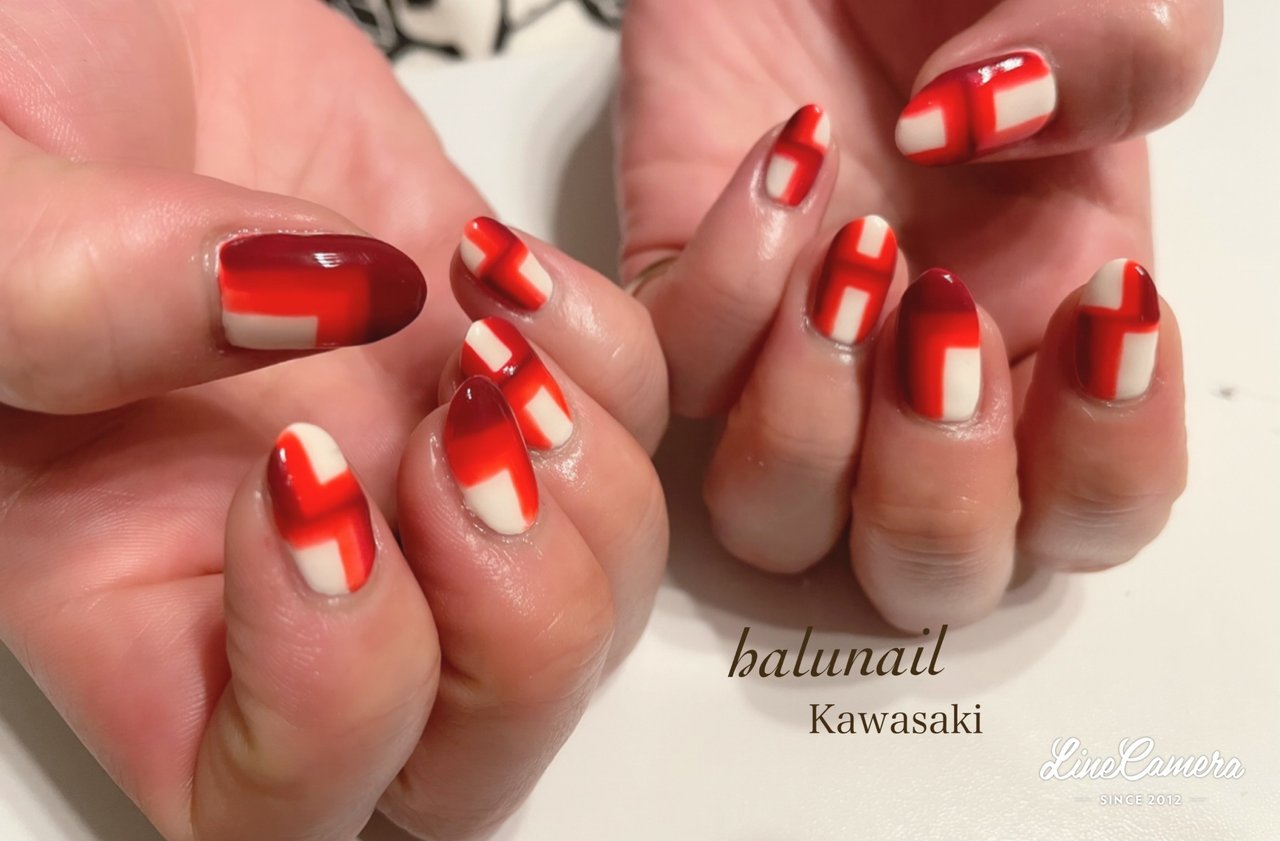オールシーズン お正月 ハンド 和柄 ミディアム Halu Nailのネイルデザイン No ネイルブック