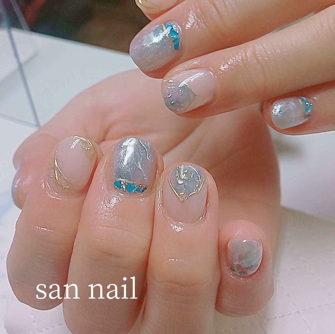 春 オールシーズン オフィス デート ハンド San Nailのネイルデザイン No ネイルブック