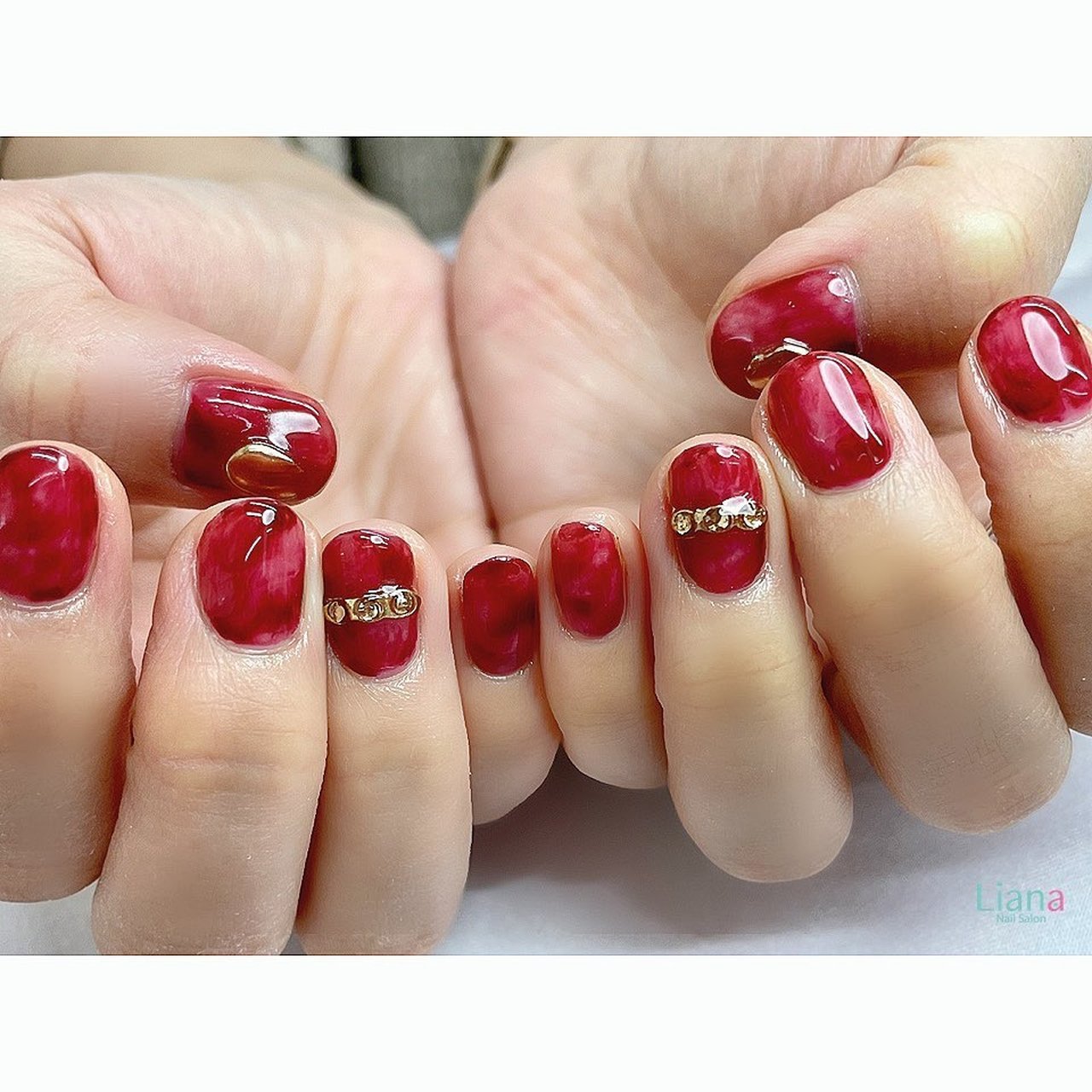 冬 オールシーズン バレンタイン デート ハンド ネイルサロンliana目黒のネイルデザイン No ネイルブック