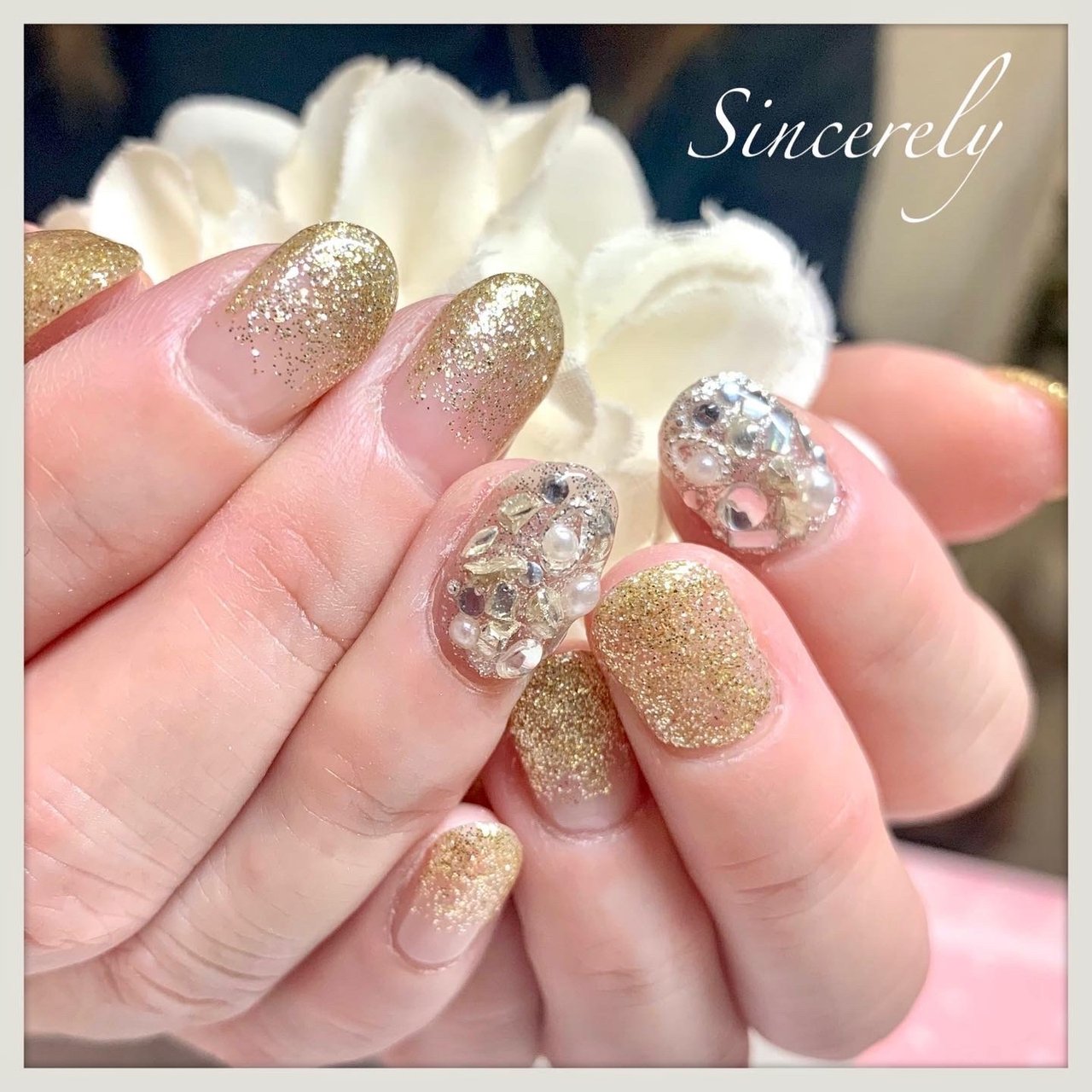 秋 冬 オールシーズン 成人式 ハンド Sincerelyのネイルデザイン No ネイルブック