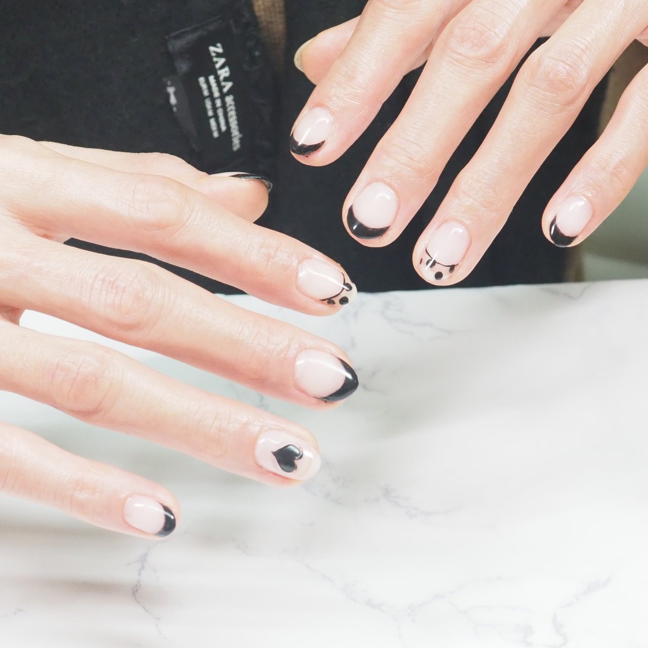 フレンチ クリア ブラック ジェルネイル お客様 Nail K のネイルデザイン No ネイルブック