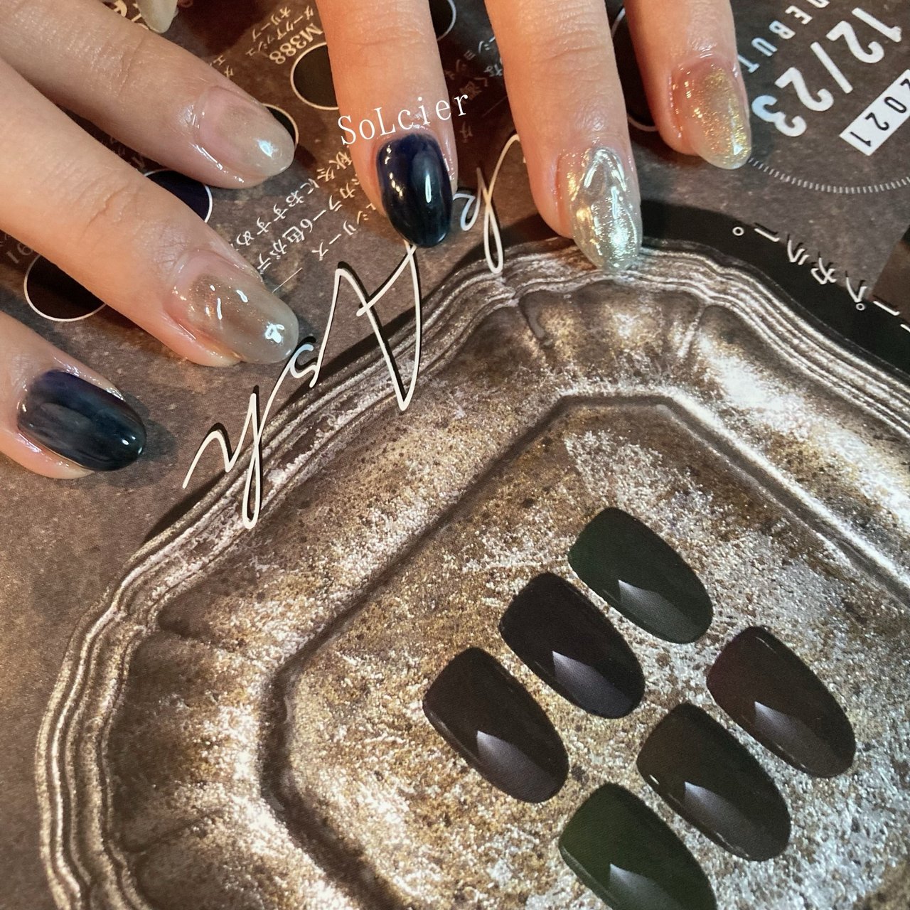 【021】ネイルチップ マグネットネイル ニュアンスネイル 021】ネイルチップ マグネットネイル ニュアンスネイル