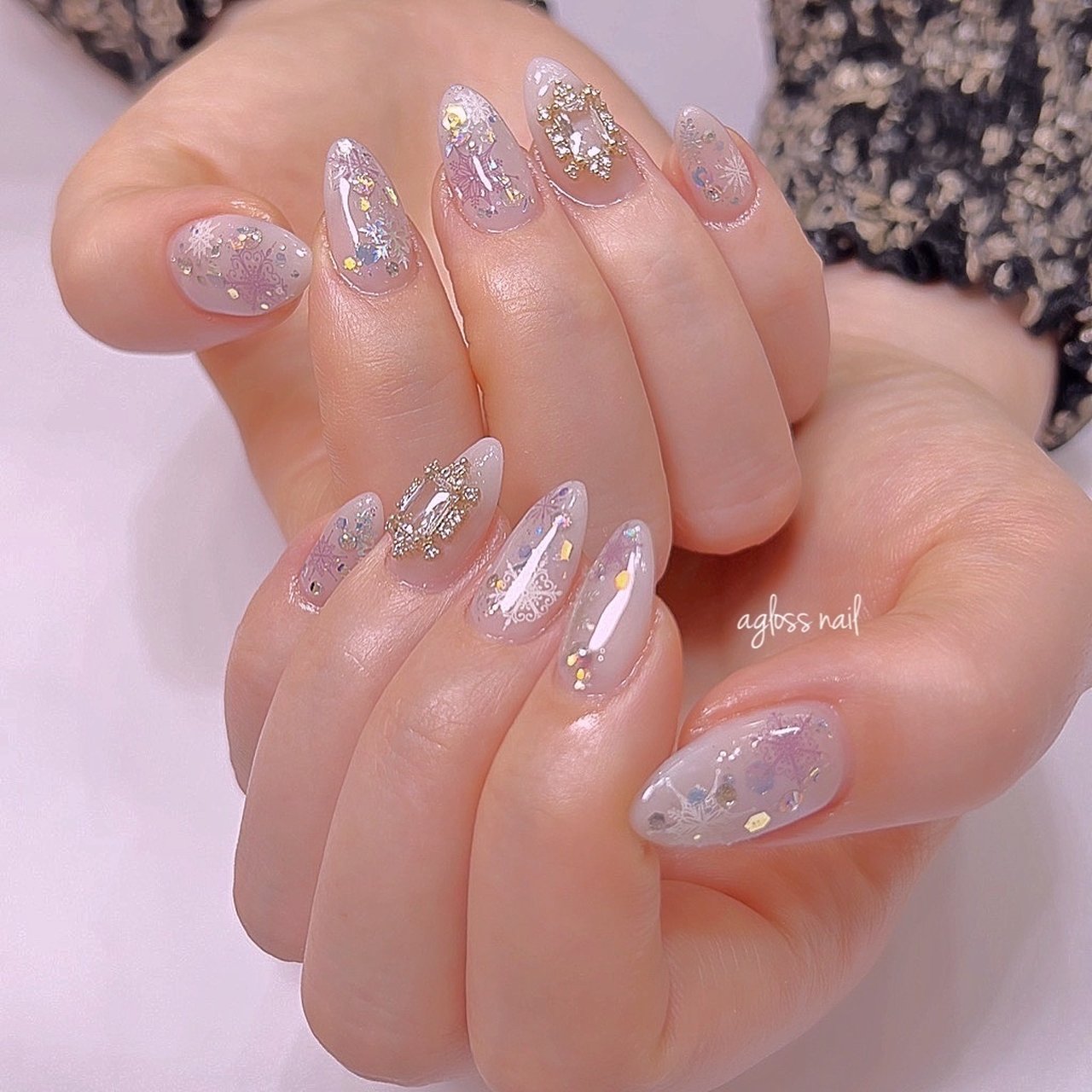 冬 お正月 成人式 クリスマス ハンド Agloss Nailのネイルデザイン No ネイルブック