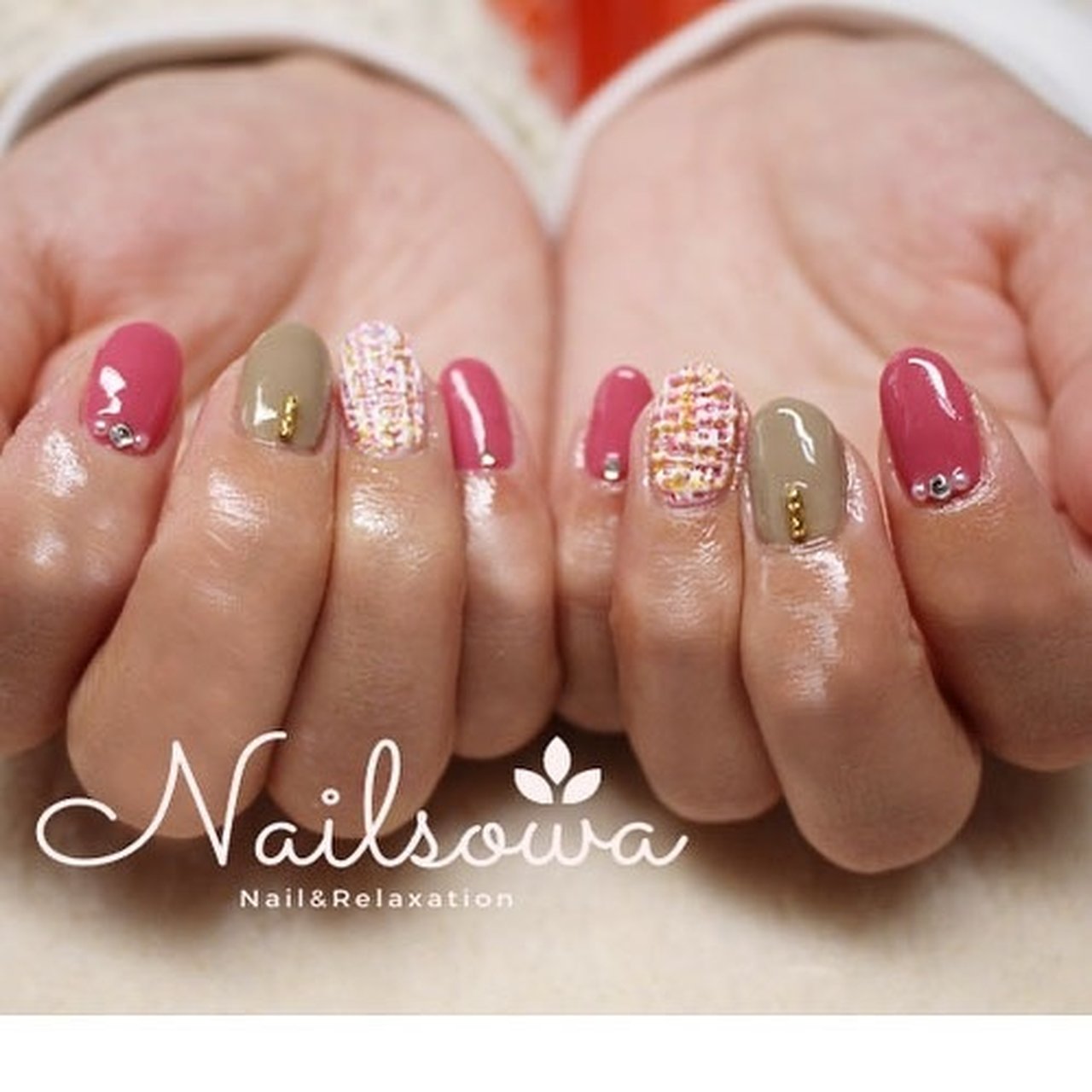 冬 オールシーズン ツイード Nail Salon Sowa 久留米市のネイルデザイン No ネイルブック