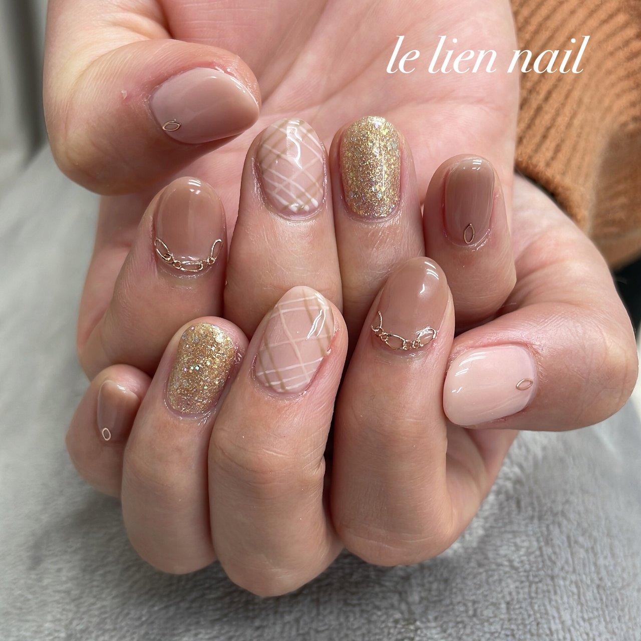 オールシーズン ハンド ショート ピンク ジェルネイル Le Lien Nailのネイルデザイン No ネイルブック