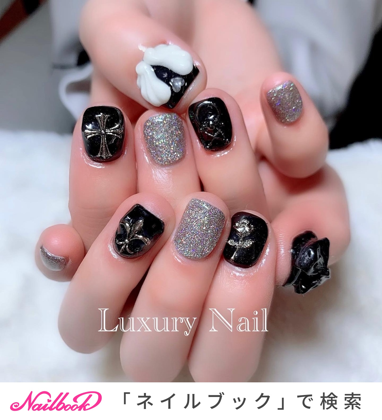 人気順｜ブラック(黒)/#天使の羽根のネイルデザイン｜ネイルブック