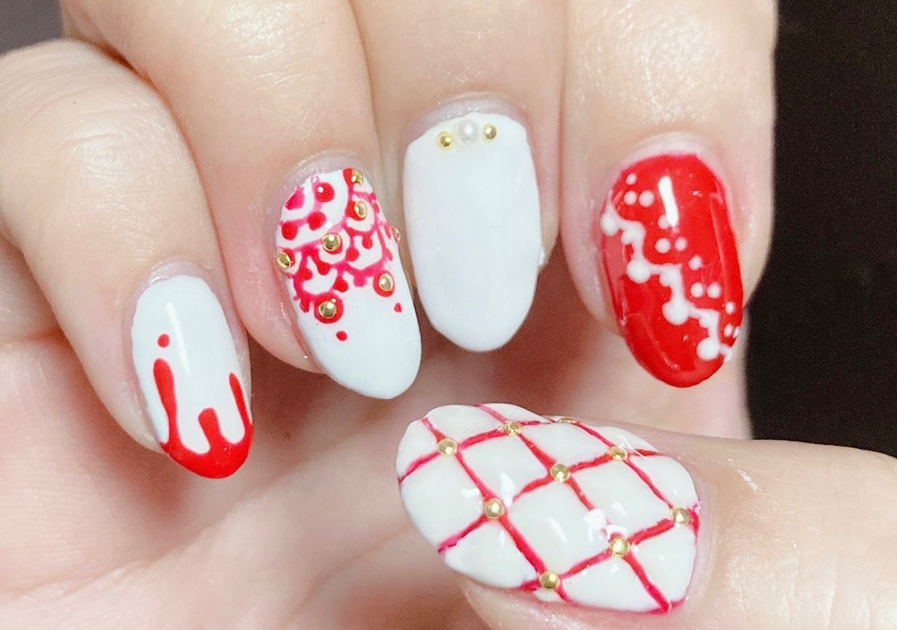 オールシーズン/ハンド/チェック/キャラクター/ニット - ちくわ