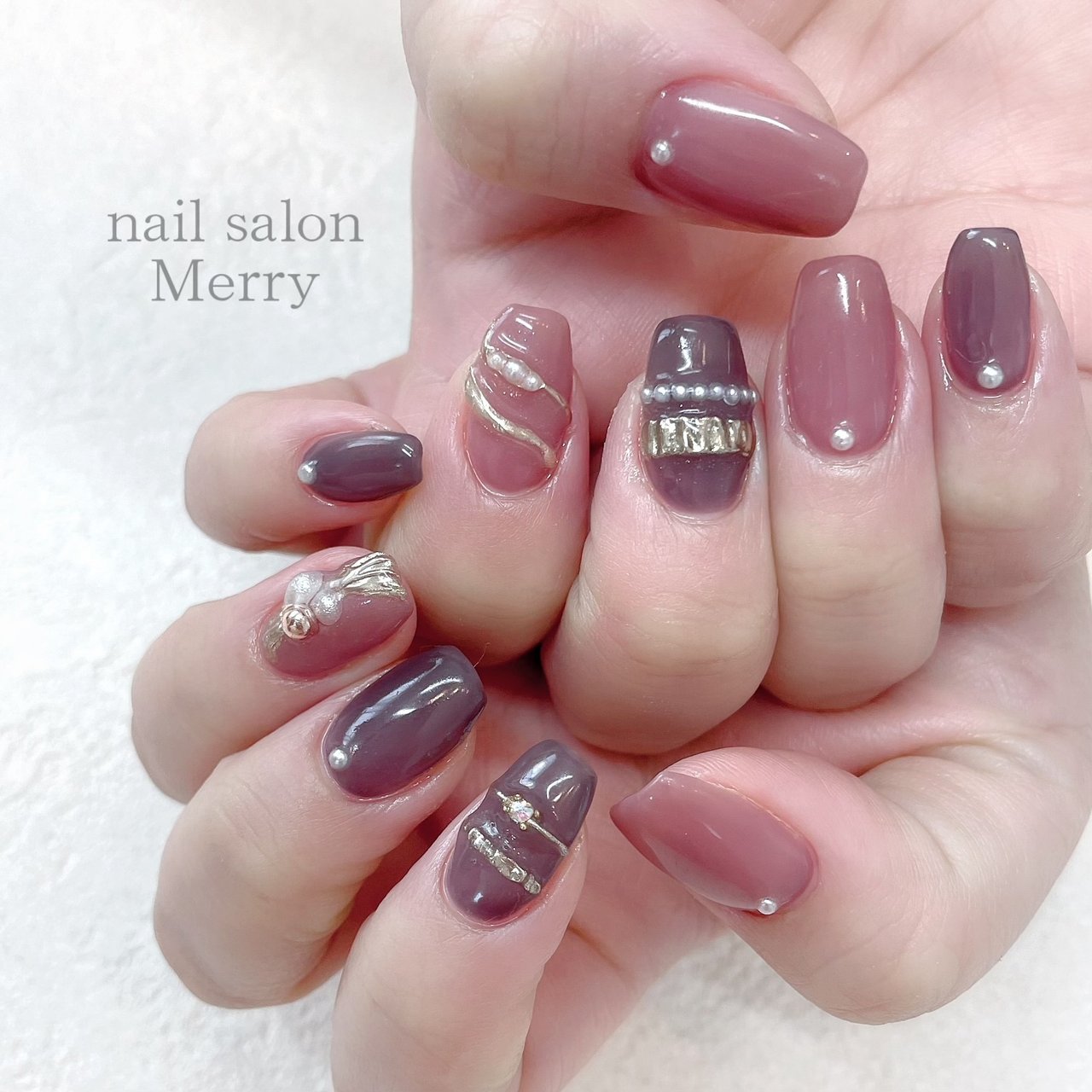 春 冬 オフィス パーティー ハンド Nail Salon Merry メリー のネイルデザイン No ネイルブック