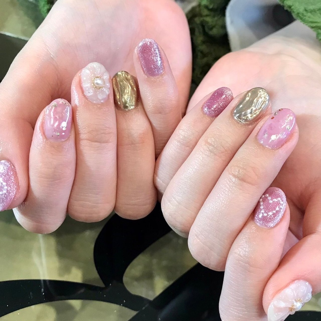 ハンド フラワー ショート ピンク ジェルネイル 宮城県 石巻 ロージーネイル Rosy Nail Pupuu Rosyのネイル デザイン No ネイルブック