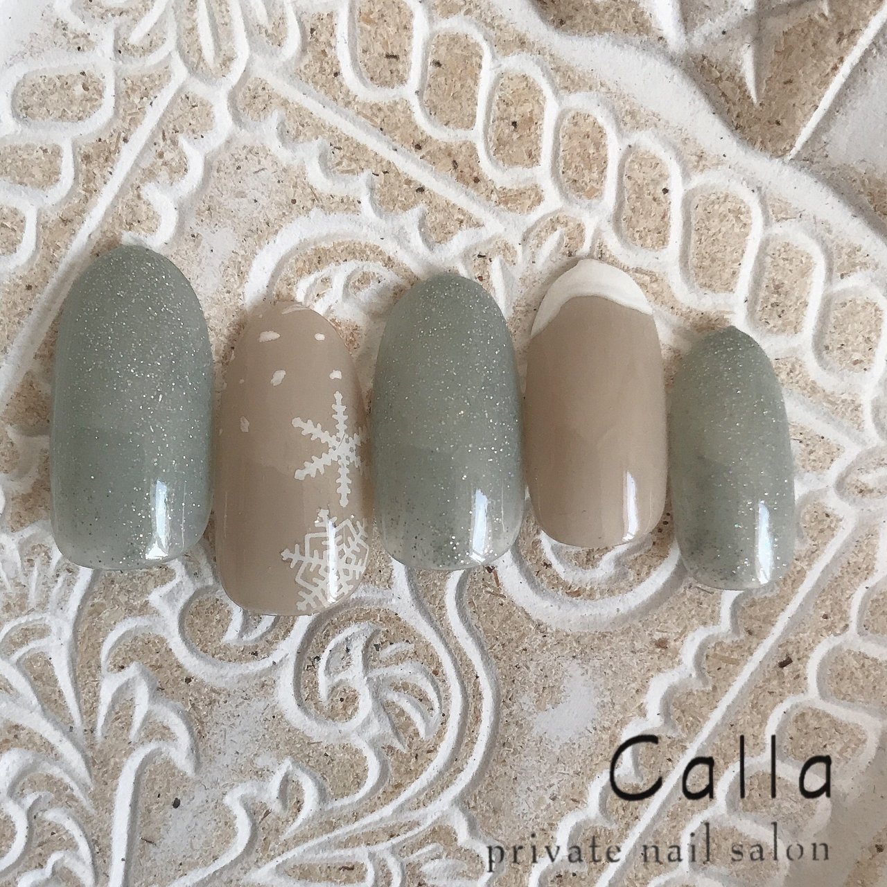 冬 お正月 クリスマス デート ハンド Calla Nailのネイルデザイン No ネイルブック