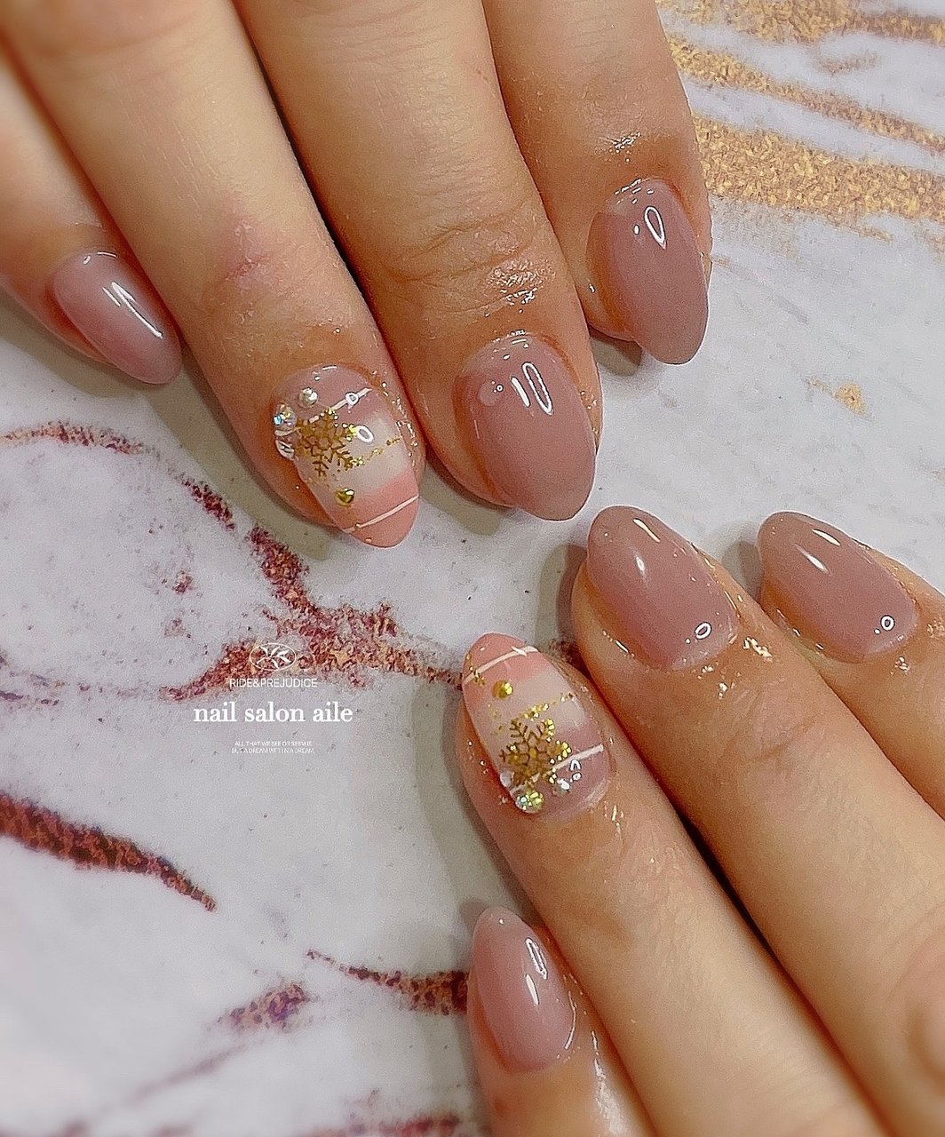 冬 ハンド シンプル ワンカラー チェック Nail Salon Aileのネイルデザイン No ネイルブック
