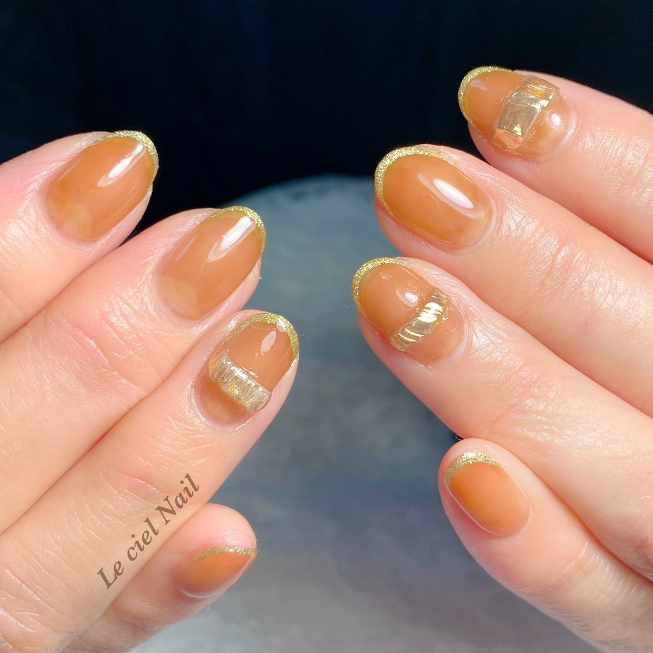 オールシーズン オフィス ハンド シンプル ラメ Lecielnailのネイルデザイン No ネイルブック