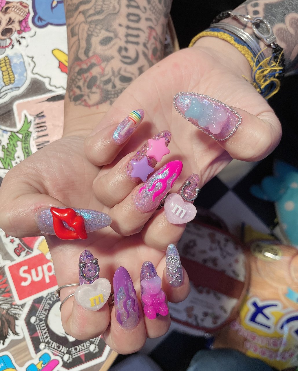 オールシーズン ハンド 痛ネイル キャラクター 3d Maikaのネイルデザイン No ネイルブック