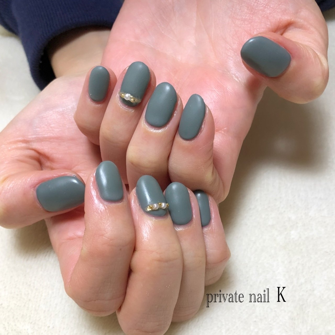 冬 オールシーズン ハンド ワンカラー ミディアム Nailkのネイルデザイン No ネイルブック