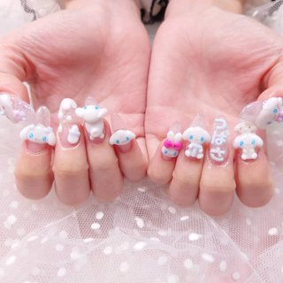 ありがとうございました🤍 #推しネイル #推しネイルパーツ #3d