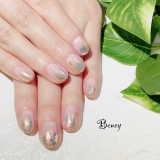 シンプル ニュアンス ディズニーネイルのネイルデザイン ネイルブック