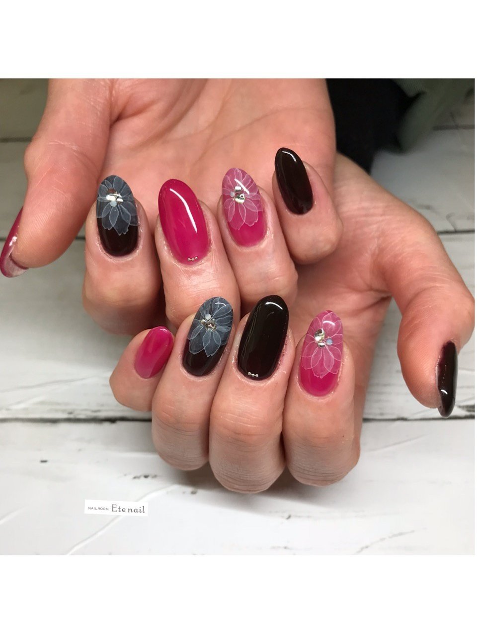 春 ハンド ワンカラー フラワー ピンク Ete Nailのネイルデザイン No ネイルブック