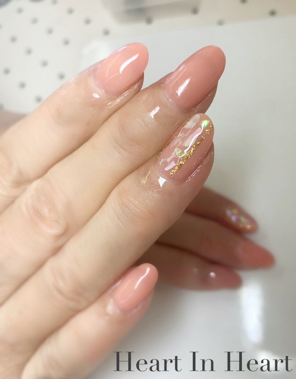 オールシーズン オフィス ハンド シンプル ホログラム Heart In Heartのネイルデザイン No ネイルブック