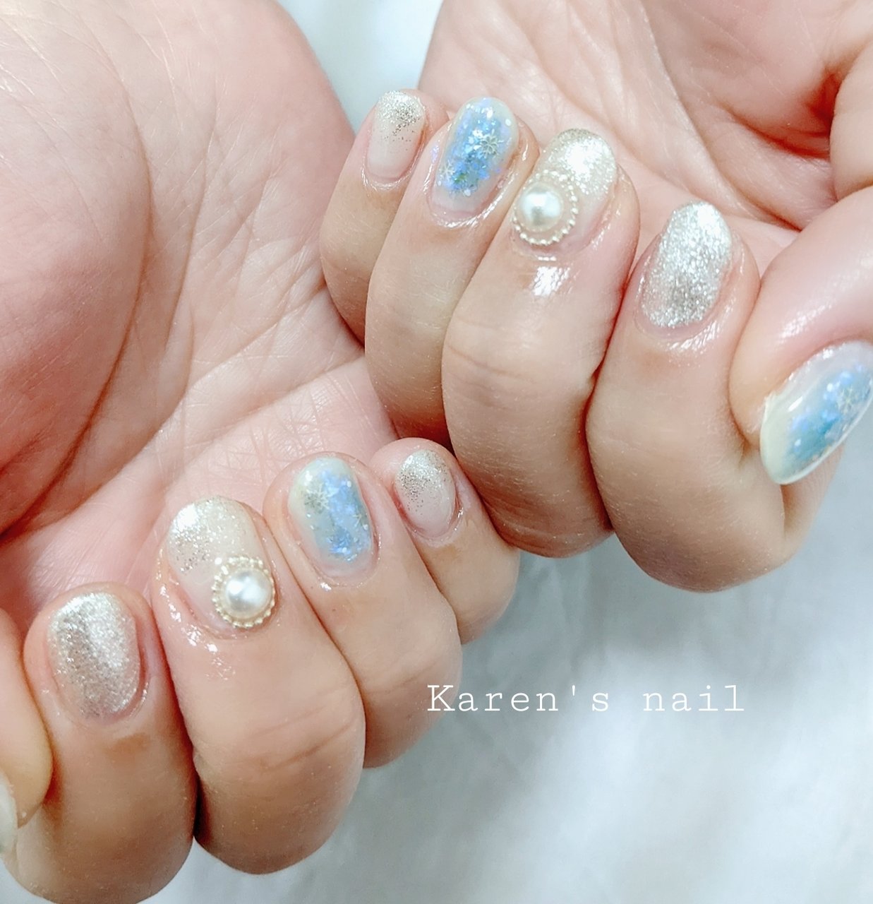 冬 ブライダル パーティー デート ハンド Karen S Nail Rierinのネイルデザイン No ネイルブック