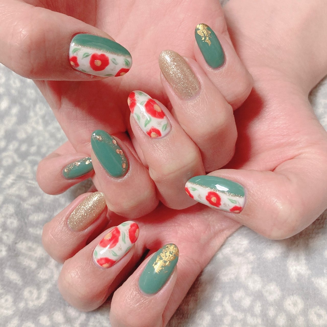 冬 お正月 成人式 ハンド レッド ゆゆまるのネイルデザイン No ネイルブック