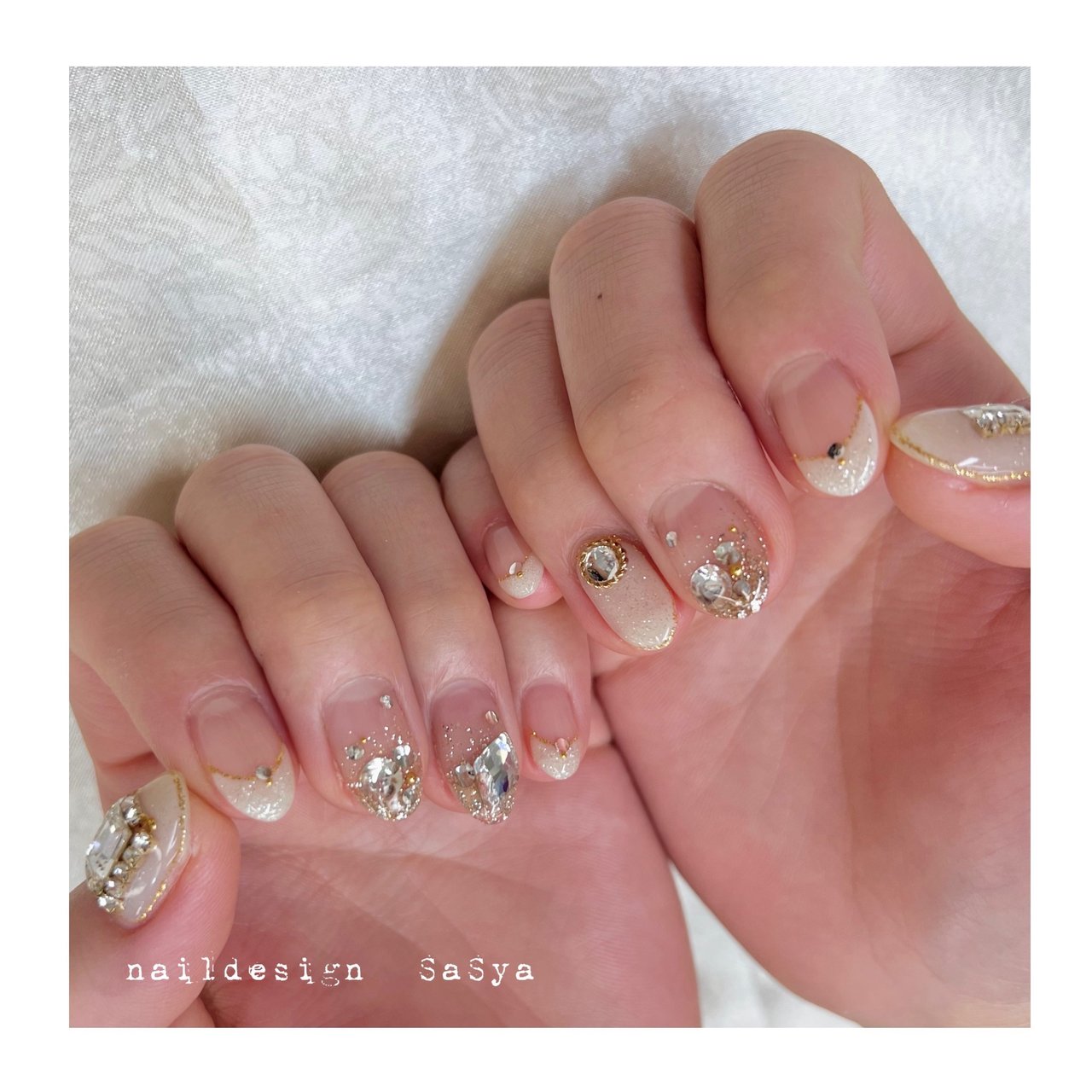 オールシーズン ブライダル フット フレンチ グラデーション Naildesign Sasyaのネイルデザイン No ネイルブック