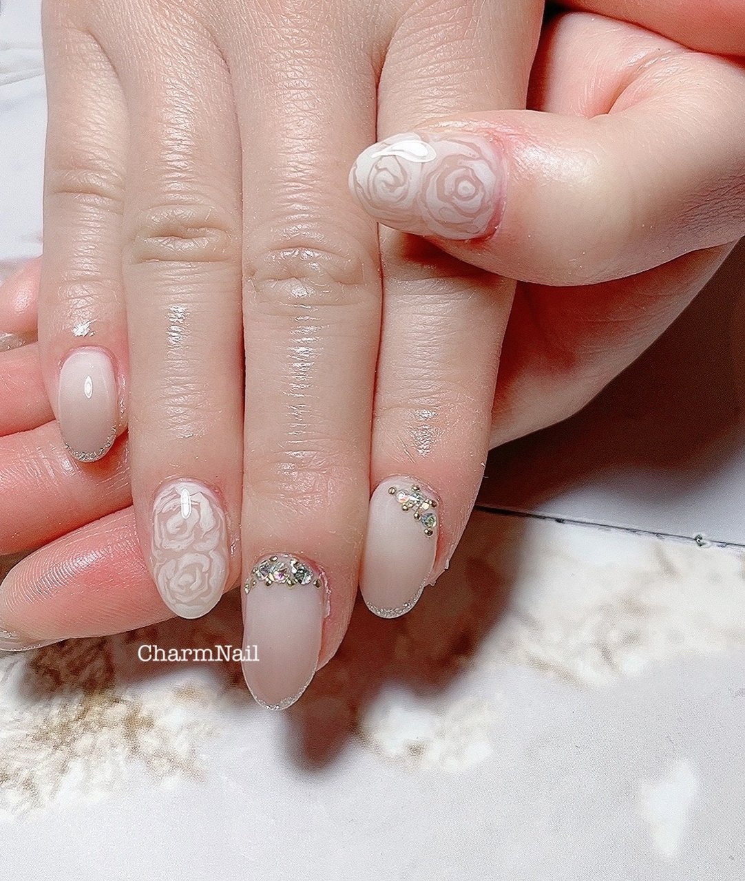 冬 オールシーズン バレンタイン ブライダル お客様 チャームのネイルデザイン No ネイルブック