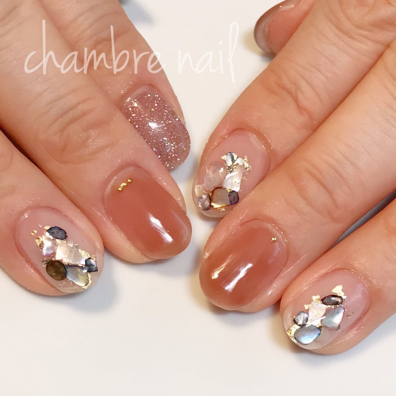 オフィス デート 女子会 ハンド ラメ Chambre Nailのネイルデザイン No ネイルブック