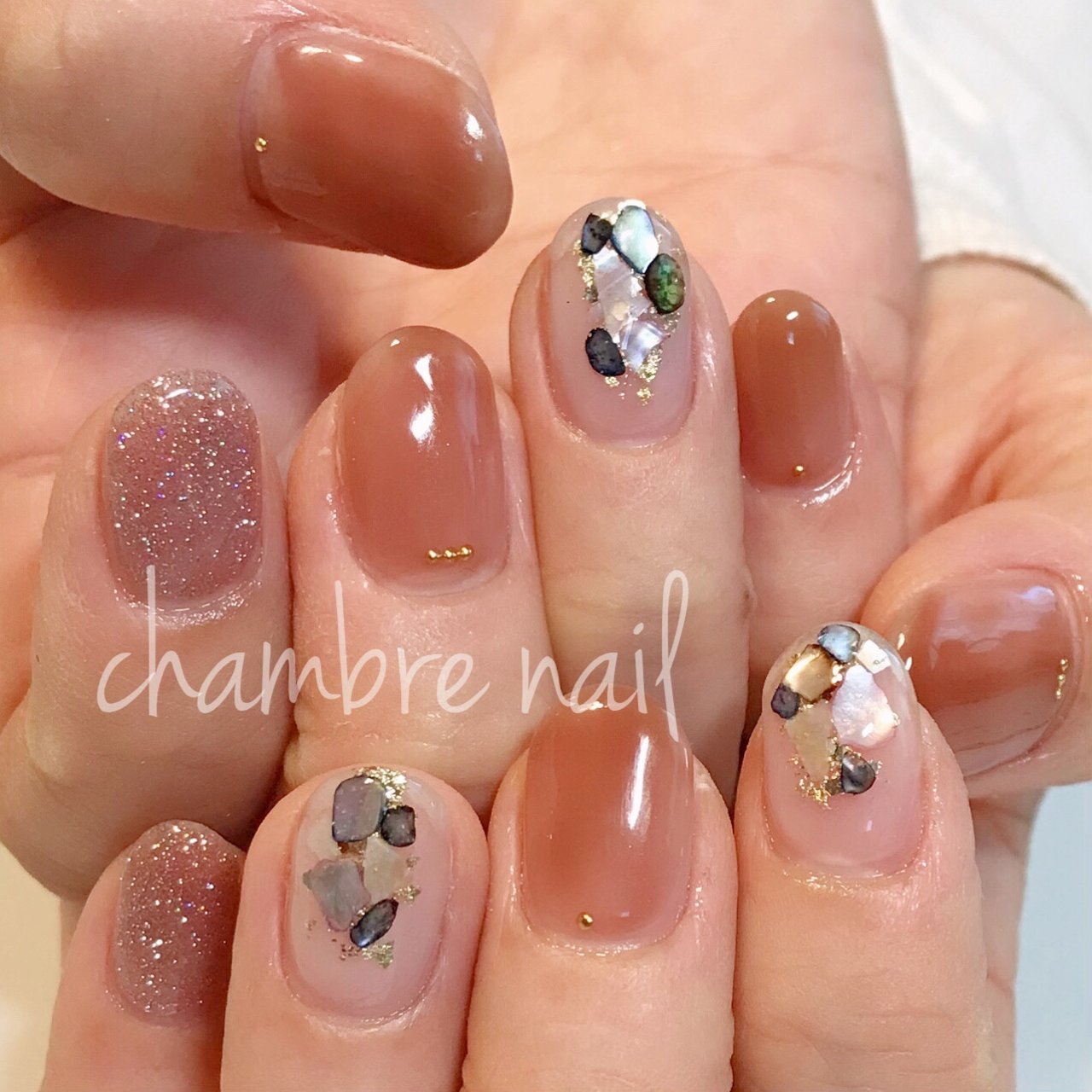 オフィス デート 女子会 ハンド ラメ Chambre Nailのネイルデザイン No ネイルブック