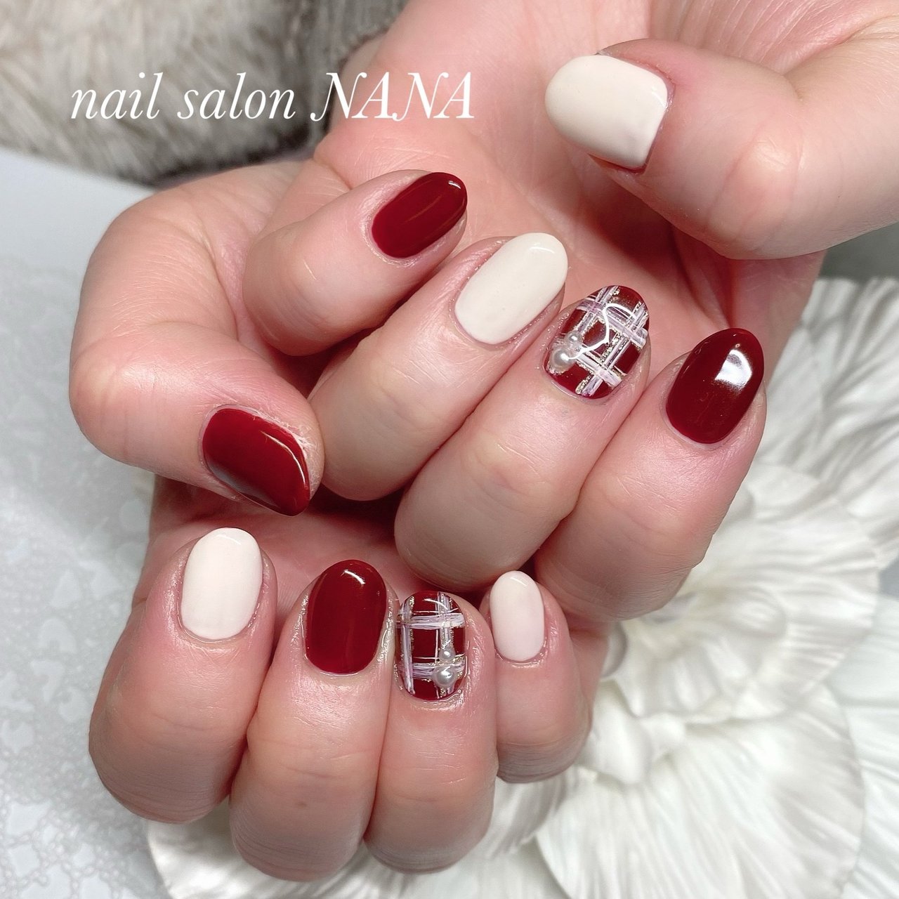 秋 冬 バレンタイン ハンド シンプル Nail Salon Nanaのネイルデザイン No ネイルブック