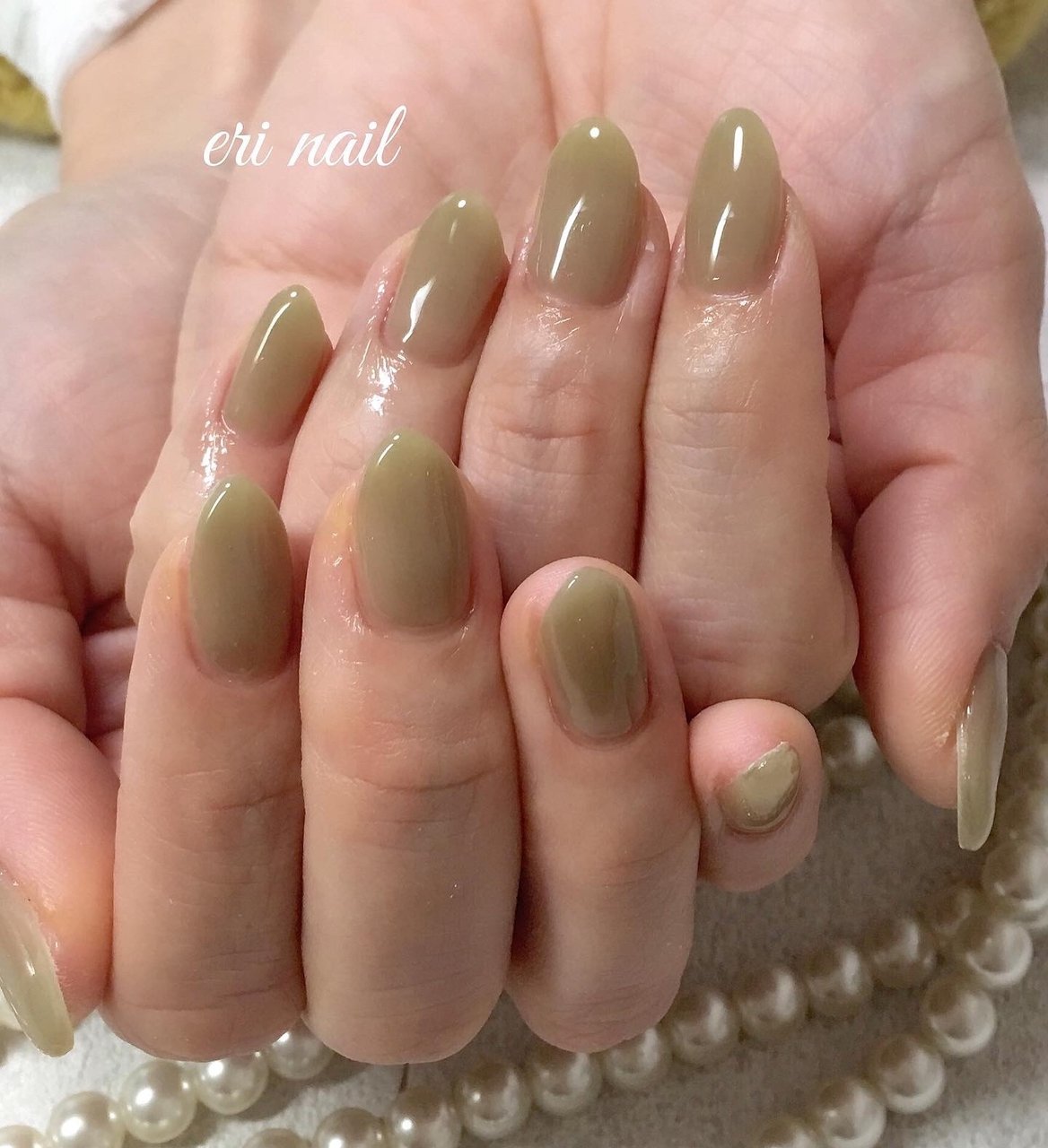 オールシーズン ハンド ワンカラー グリーン ジェルネイル 名古屋市天白区 自宅ネイルサロン Eri Nailのネイル デザイン No ネイルブック
