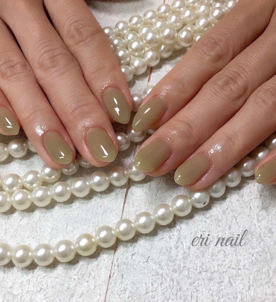 オールシーズン ハンド ワンカラー グリーン ジェルネイル 名古屋市天白区 自宅ネイルサロン Eri Nailのネイル デザイン No ネイルブック