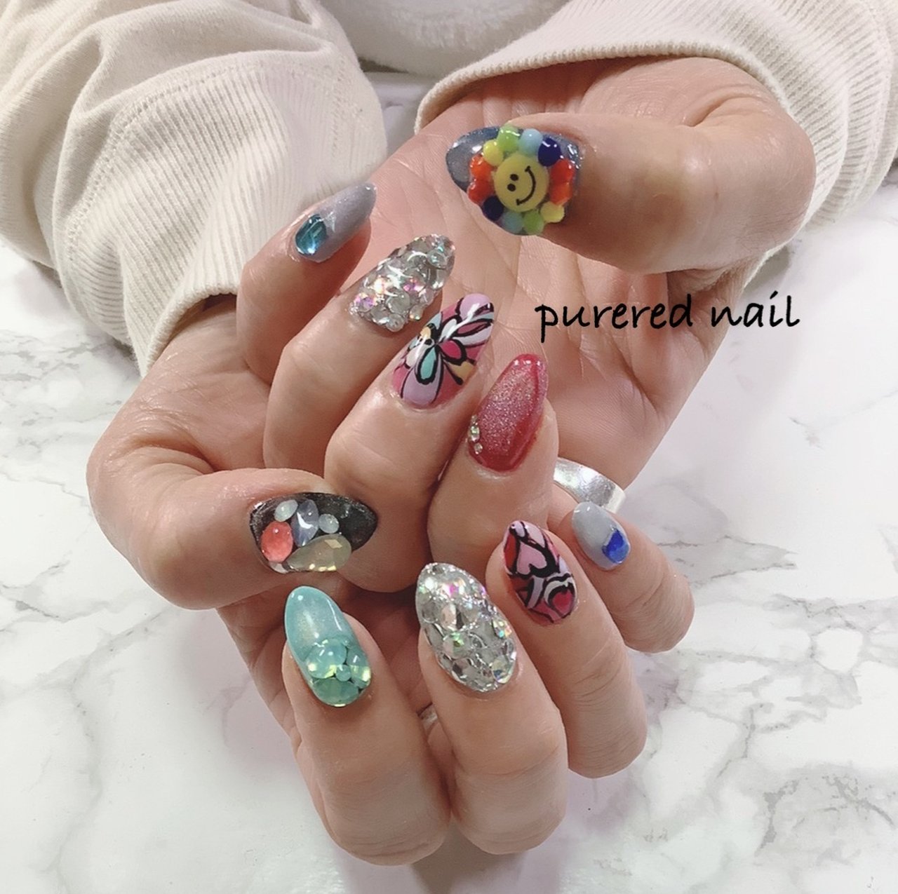 冬 ハンド プッチ マグネット ミディアム 今内知津子のネイルデザイン No ネイルブック