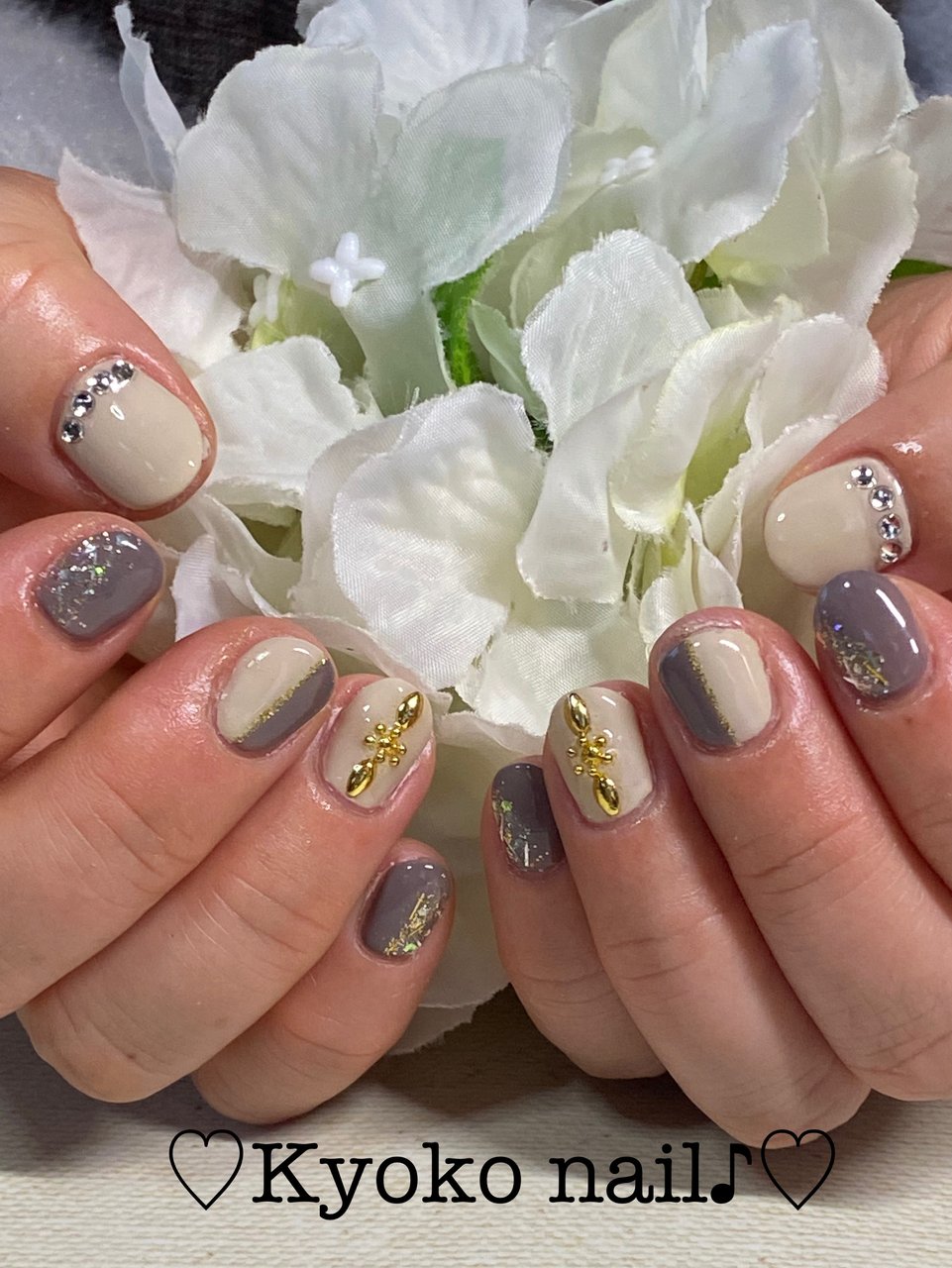 オールシーズン ハンド シンプル ラメ ワンカラー Kyoko Nailのネイルデザイン No ネイルブック