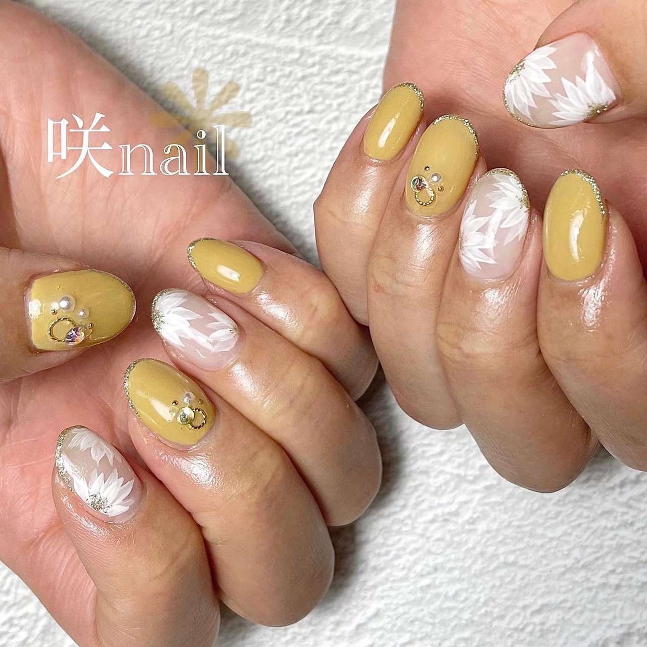 春 オフィス パーティー デート ハンド 咲nail サキネイル のネイルデザイン No ネイルブック