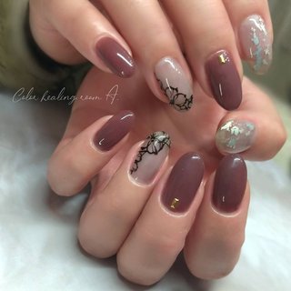 レース ブラックのネイルデザイン ネイルブック